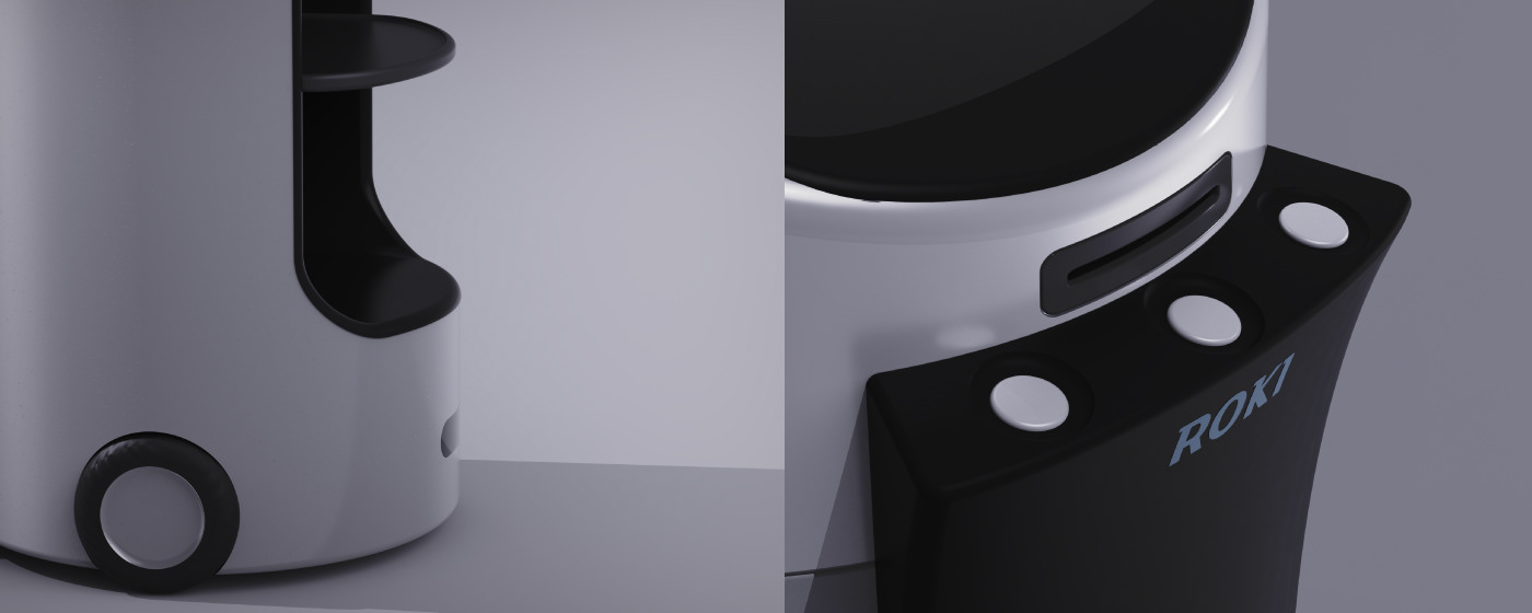 ROKI，intelligent robot，white，