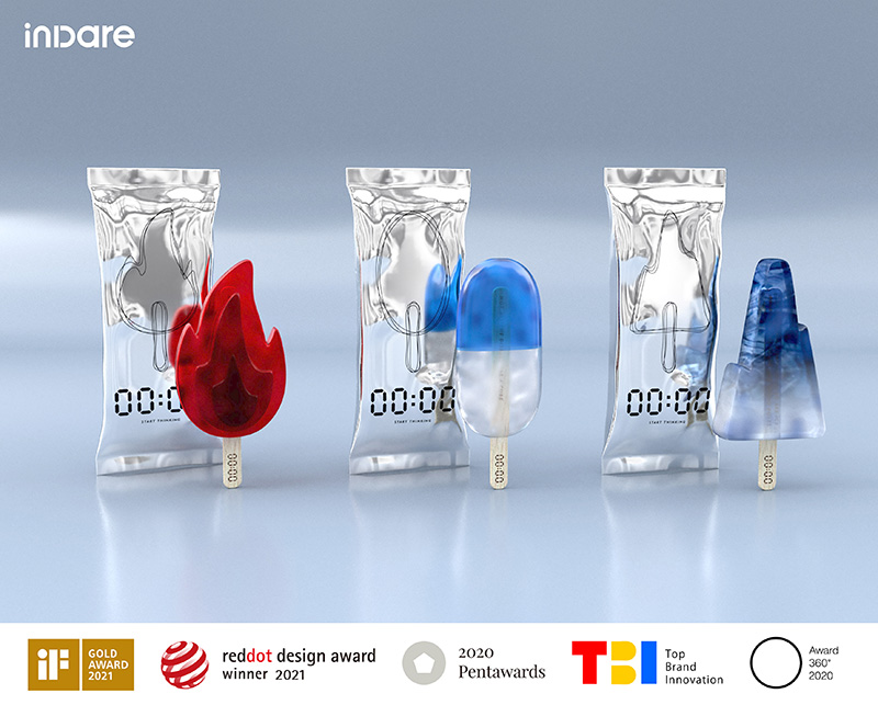inward，00:00 ice cream，packing design，Brand creativity，