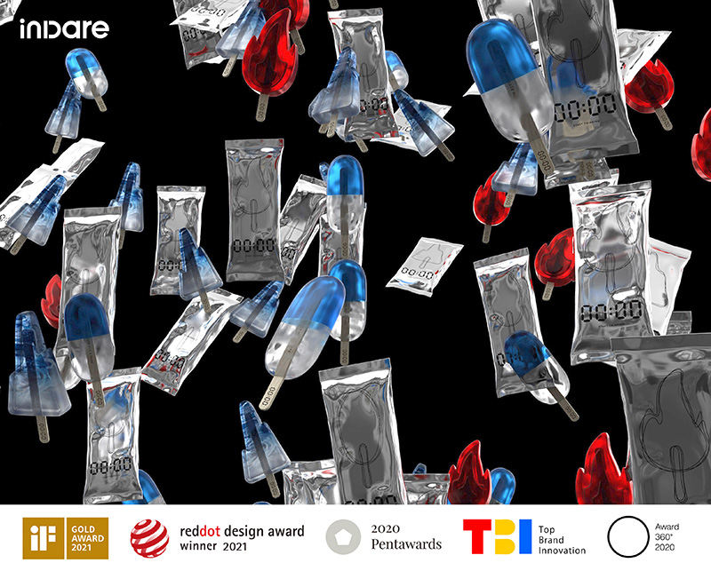 inward，00:00 ice cream，packing design，Brand creativity，