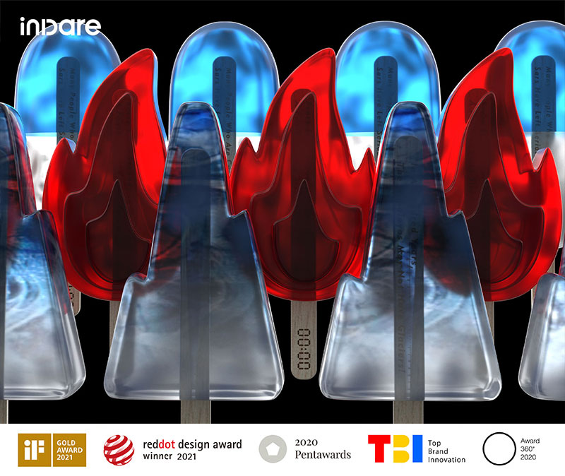 inward，00:00 ice cream，packing design，Brand creativity，