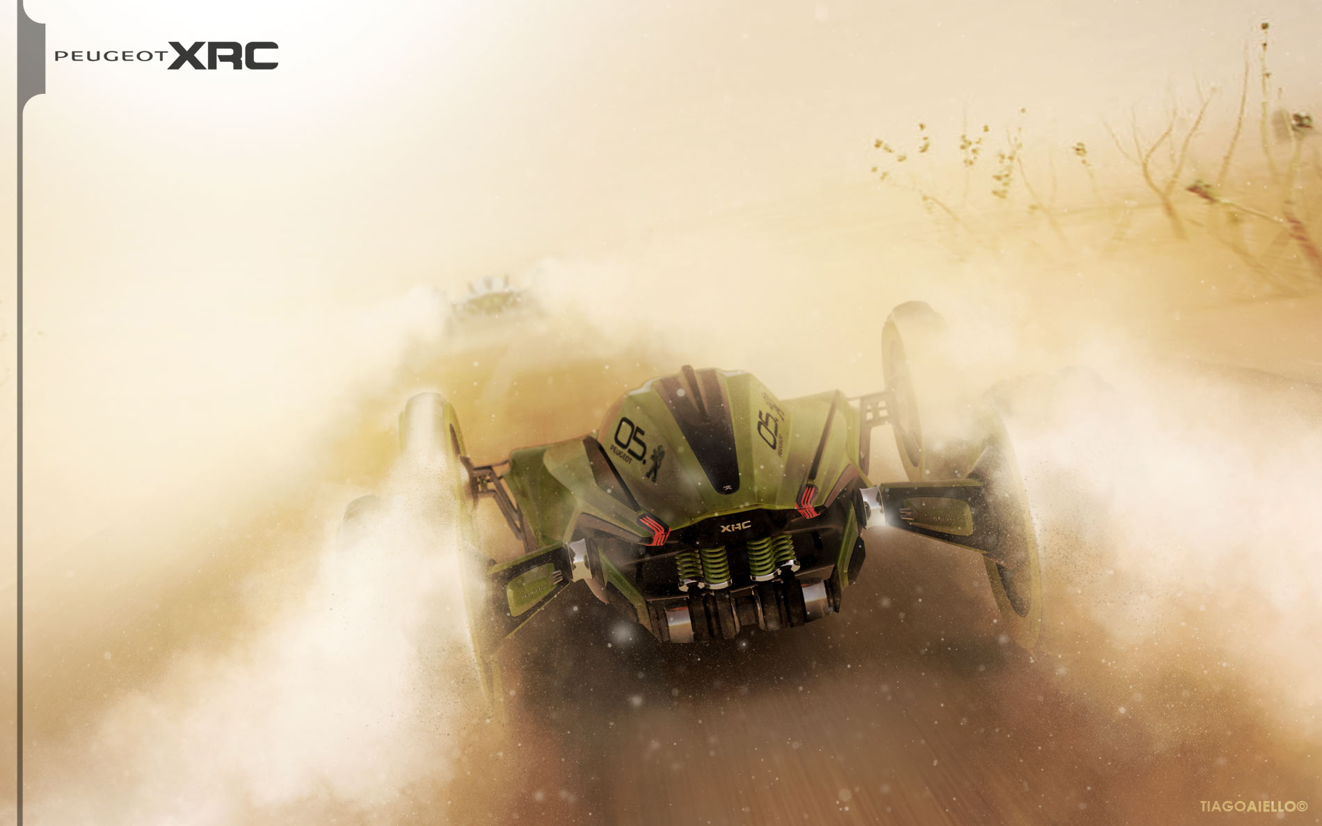 beautiful，automobile，racing，conceptual design，desert，polar region，equation，Peugeot XRC，