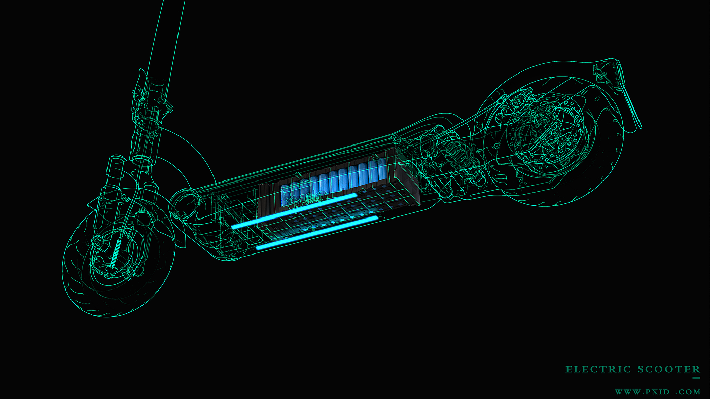 Scooter，Electric scooter，product design，Scooter design，Vehicle design，industrial design，Appearance design，