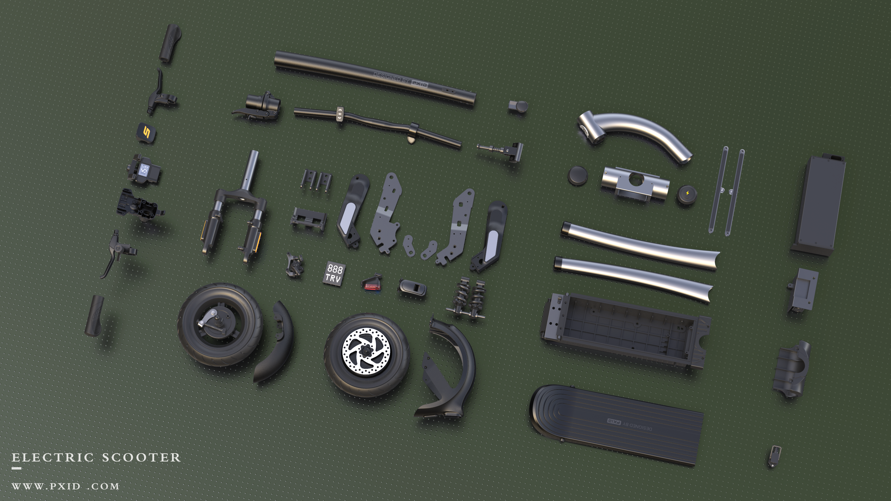 Scooter，Electric scooter，product design，Scooter design，Vehicle design，industrial design，Appearance design，