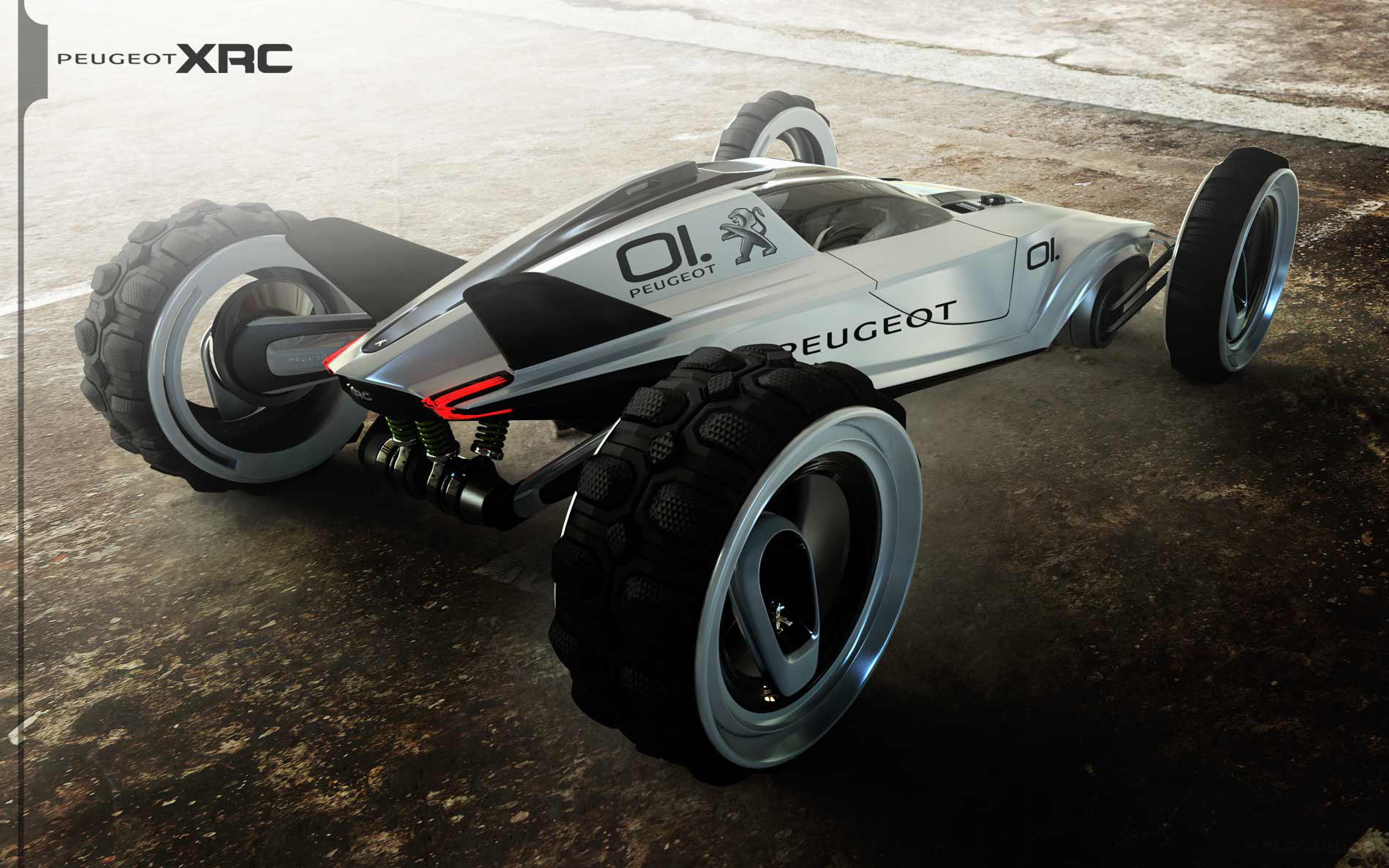 beautiful，automobile，racing，conceptual design，desert，polar region，equation，Peugeot XRC，