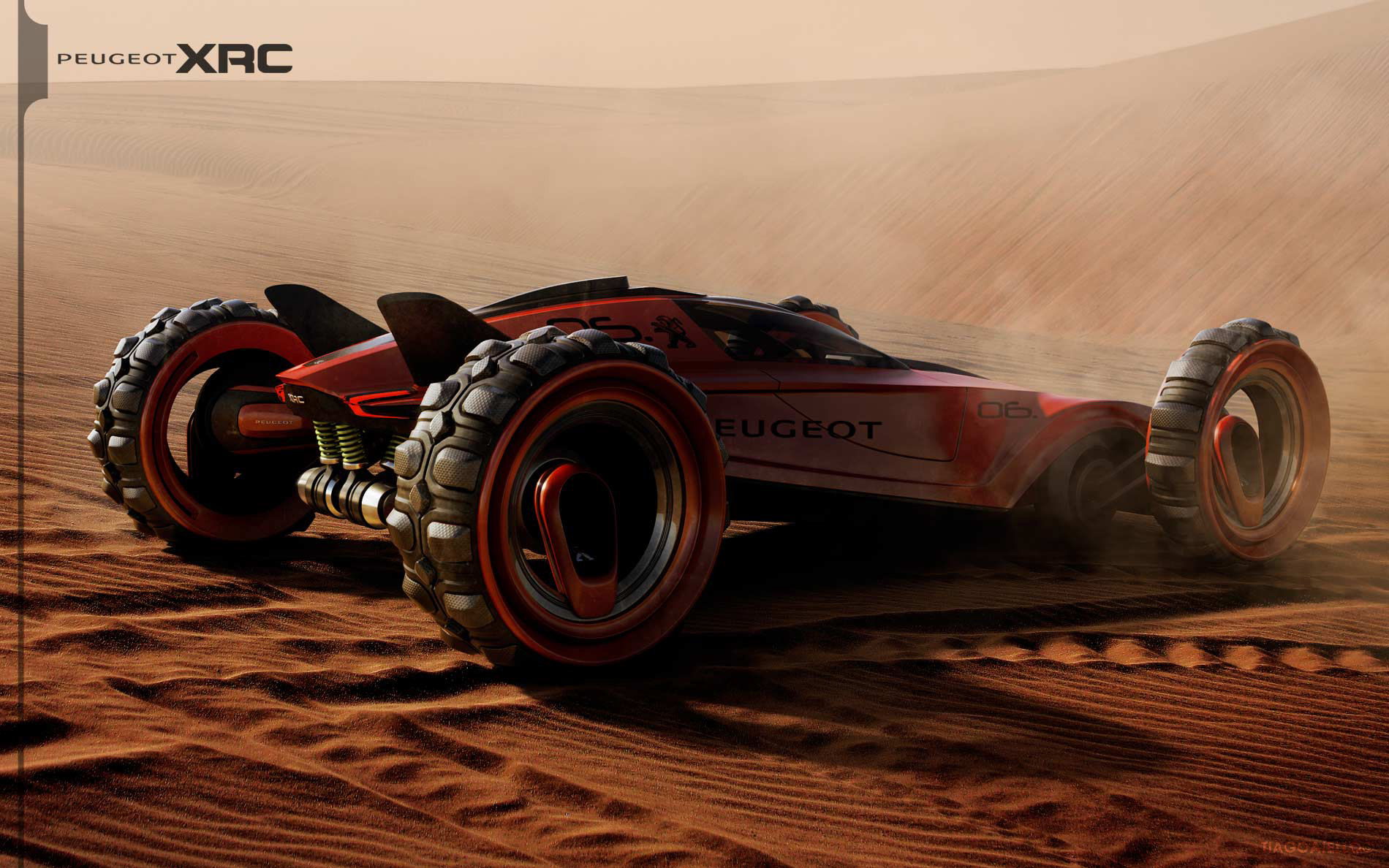 beautiful，automobile，racing，conceptual design，desert，polar region，equation，Peugeot XRC，