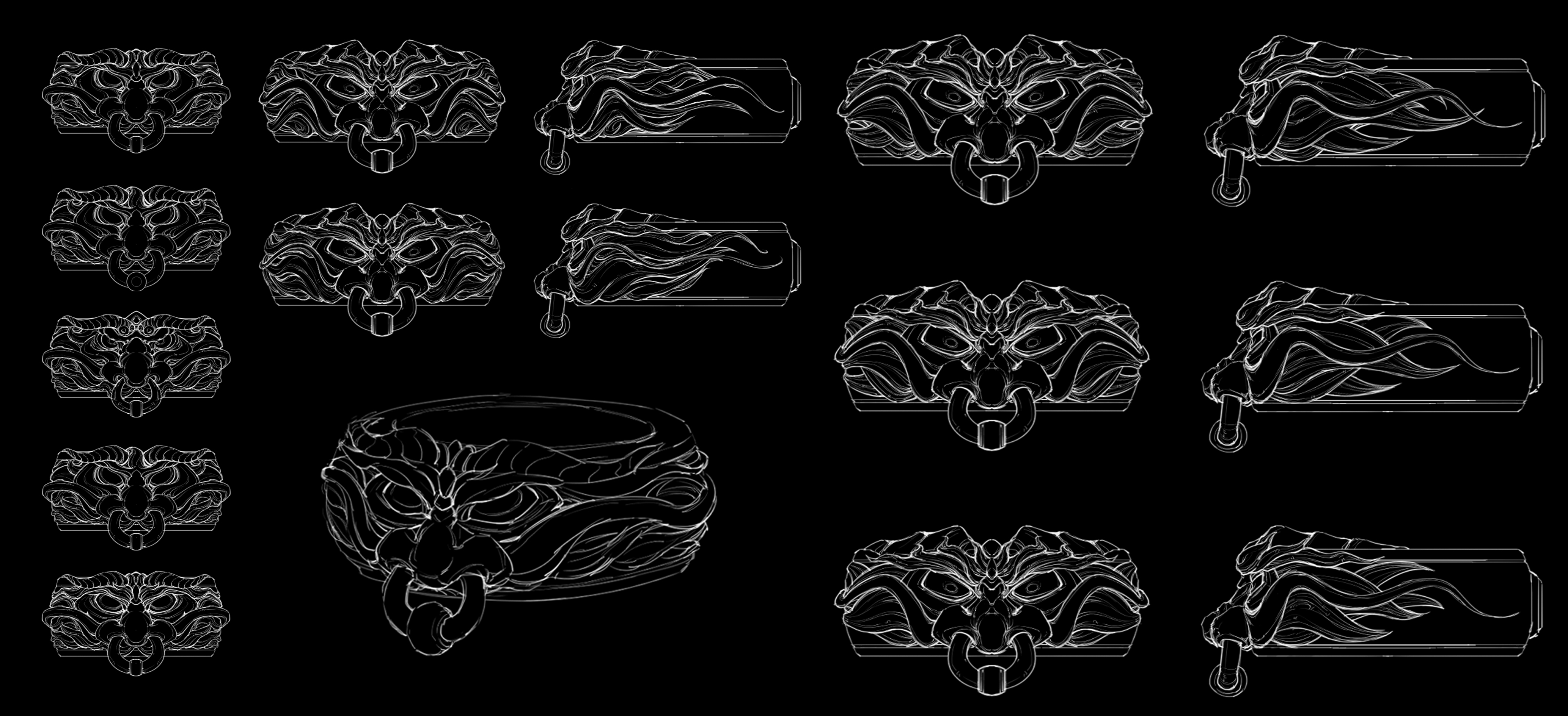 Jewelry Design ，Jewelry design，Chinese style，Ring，Silver ornaments，luxury goods，Original design，Tide card，