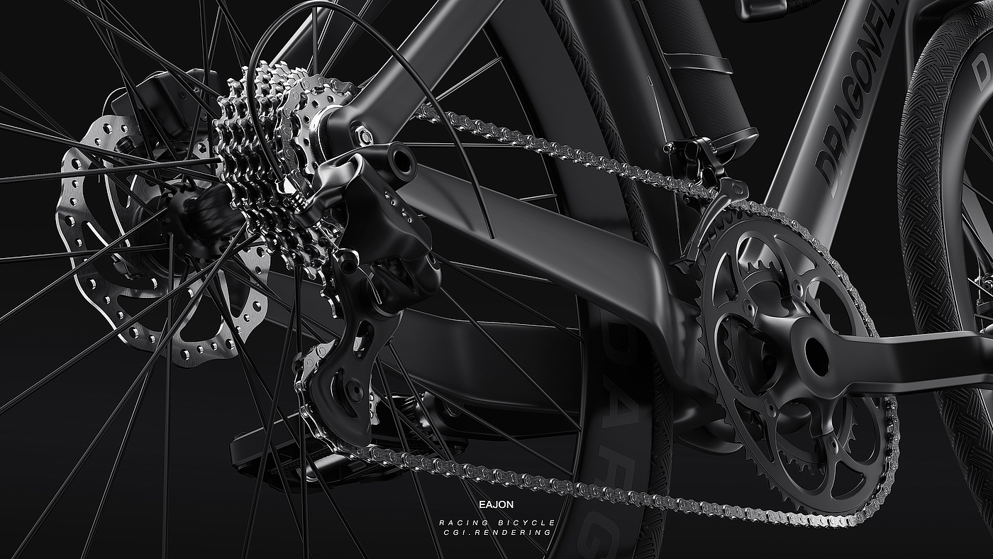 Bicycle，Render，c4d，product，fictitious，