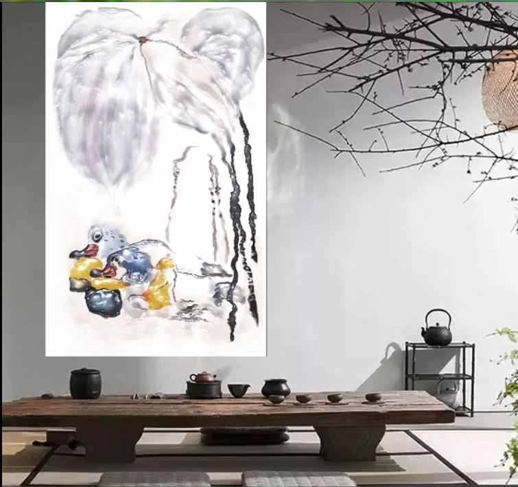 Extraordinary jade，positive energy，MICAHSO，Celebrity inspired art boutique，Practical and valuable，Background wall painting，