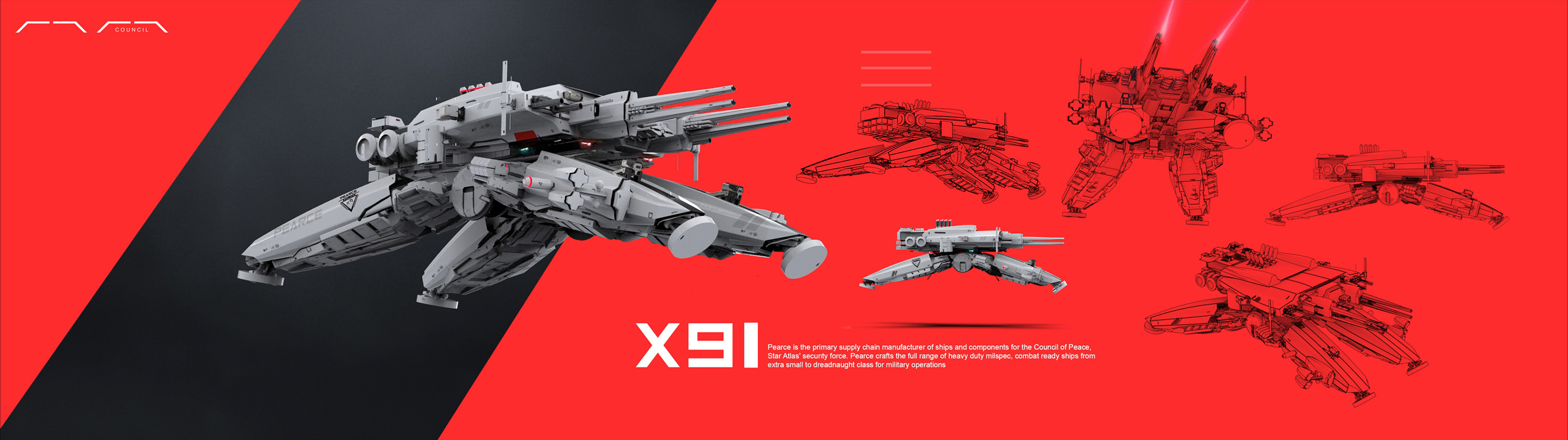 STAR ATLAS X91，3D art，industrial design，