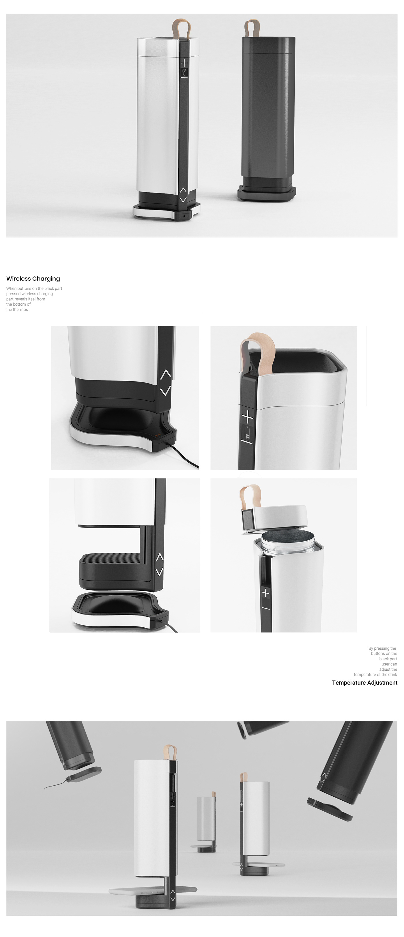 REPO，Multifunctional thermos cup，Wireless charging，