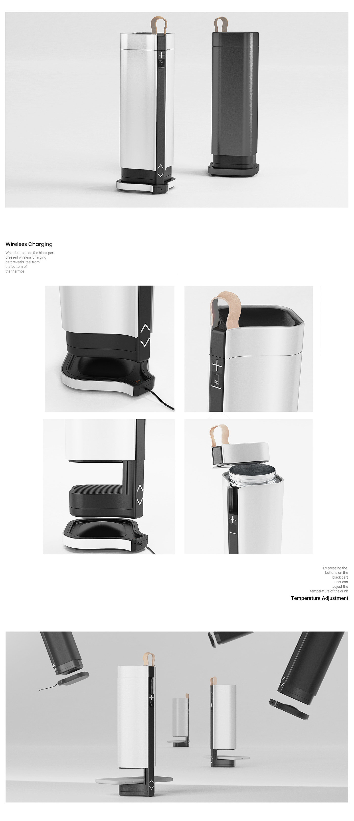 REPO，Multifunctional thermos cup，Wireless charging，