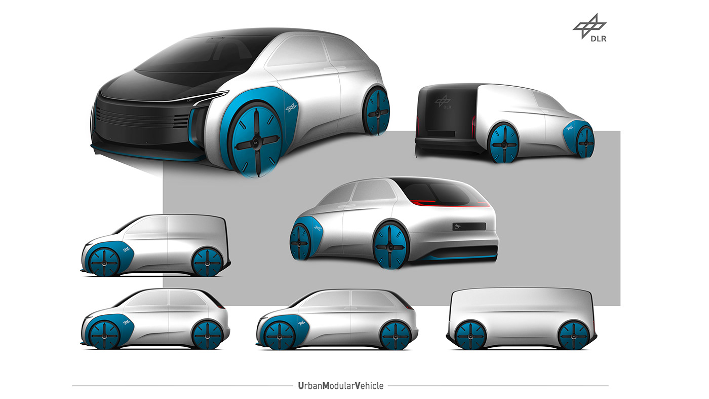 DLR UMV，Automobile design，Hand drawn，