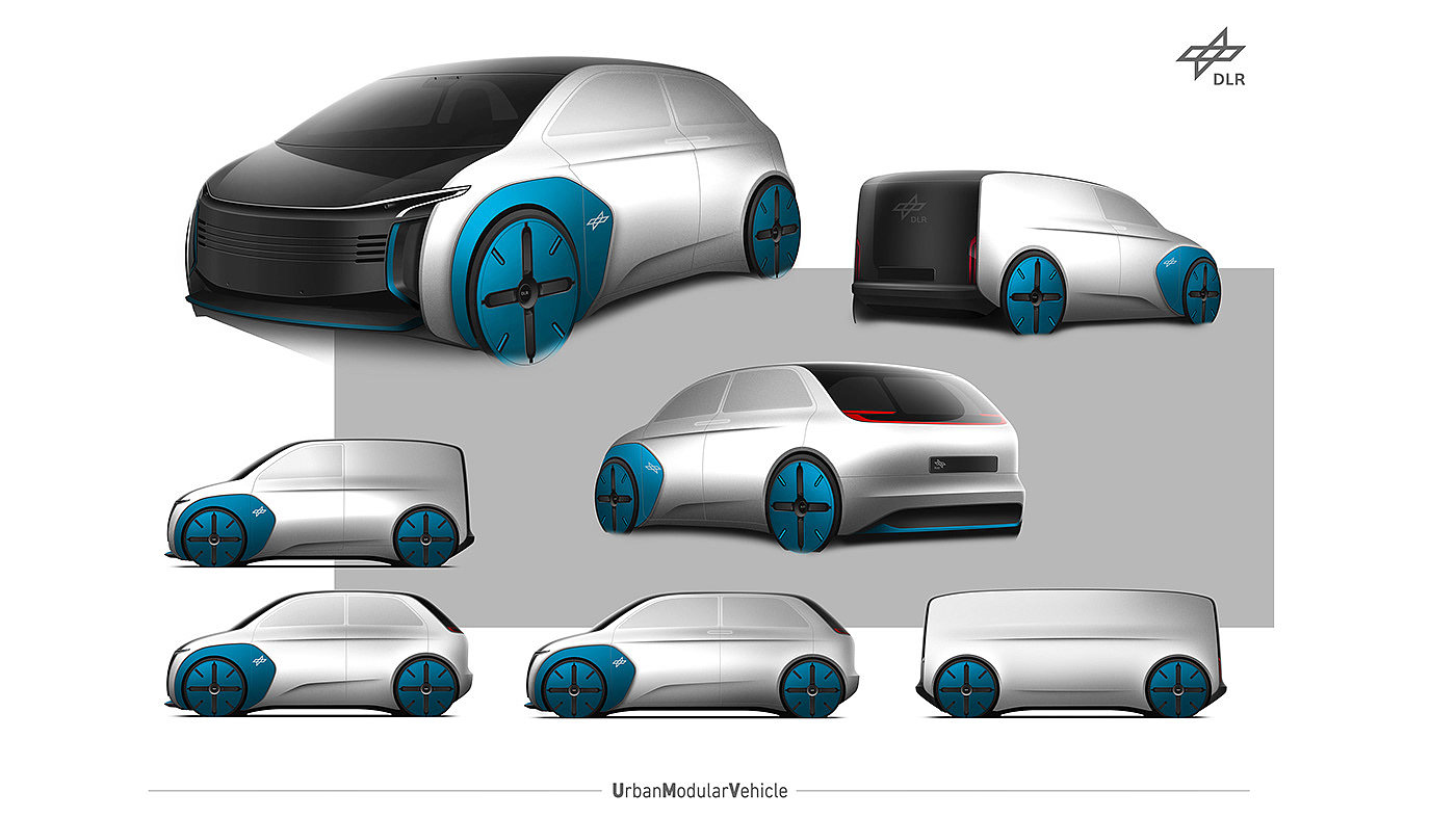 DLR UMV，汽车设计，手绘，