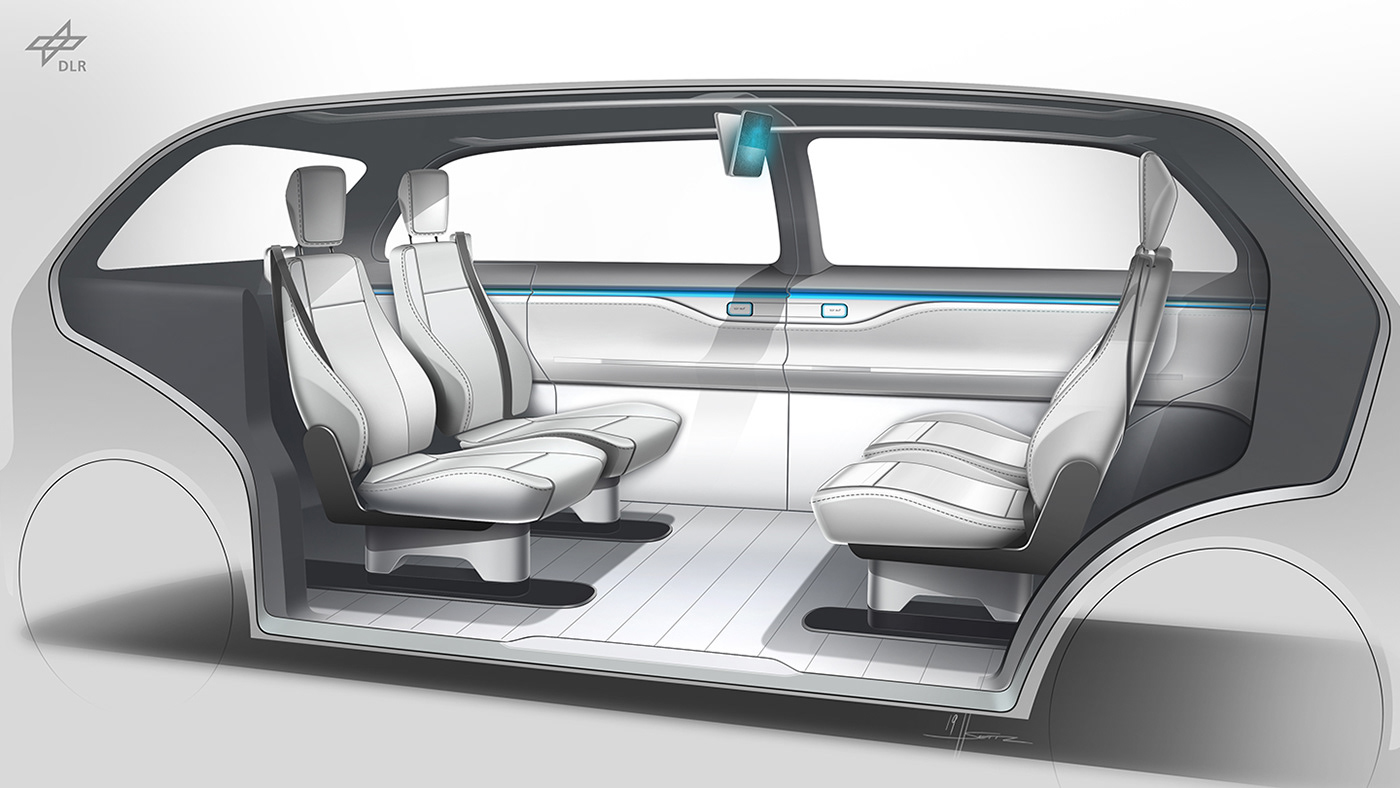 DLR UMV，Automobile design，Hand drawn，
