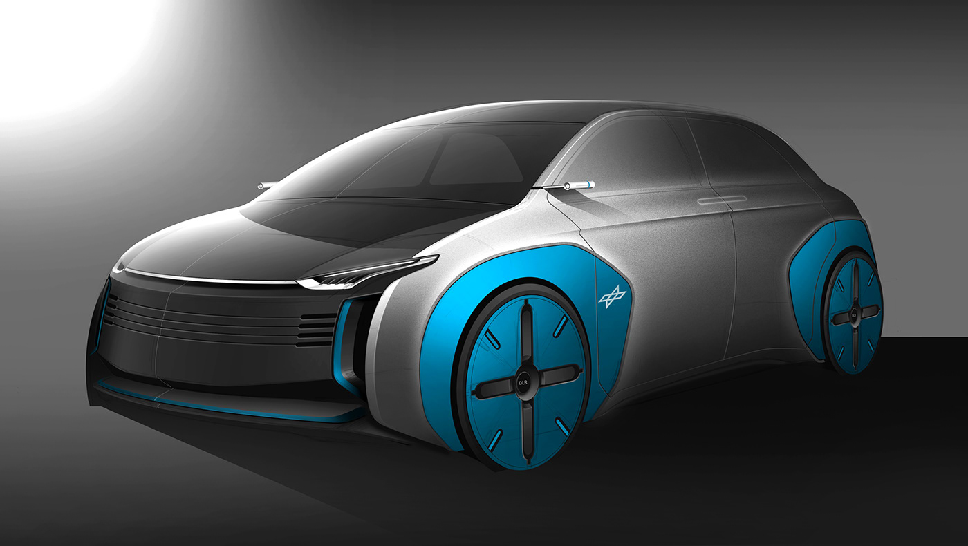 DLR UMV，Automobile design，Hand drawn，