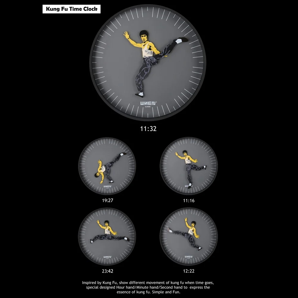clocks and watches，Bruce Lee，originality，modelling，China，geometry，Simplicity，interest，