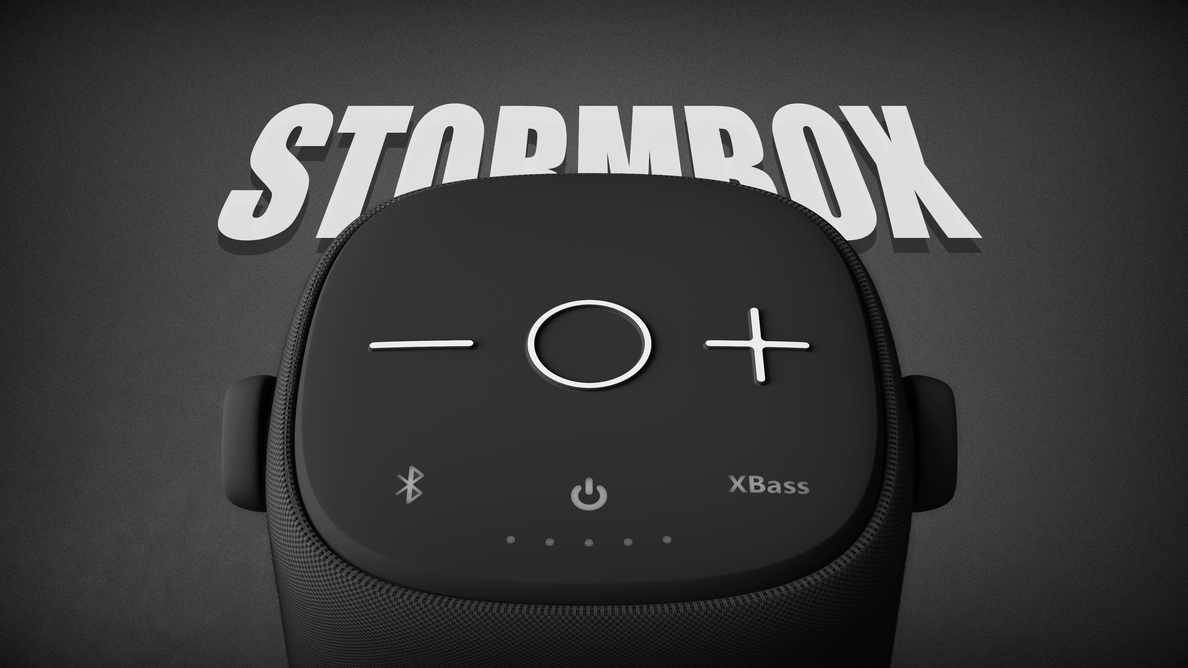 loudspeaker box，red dot，