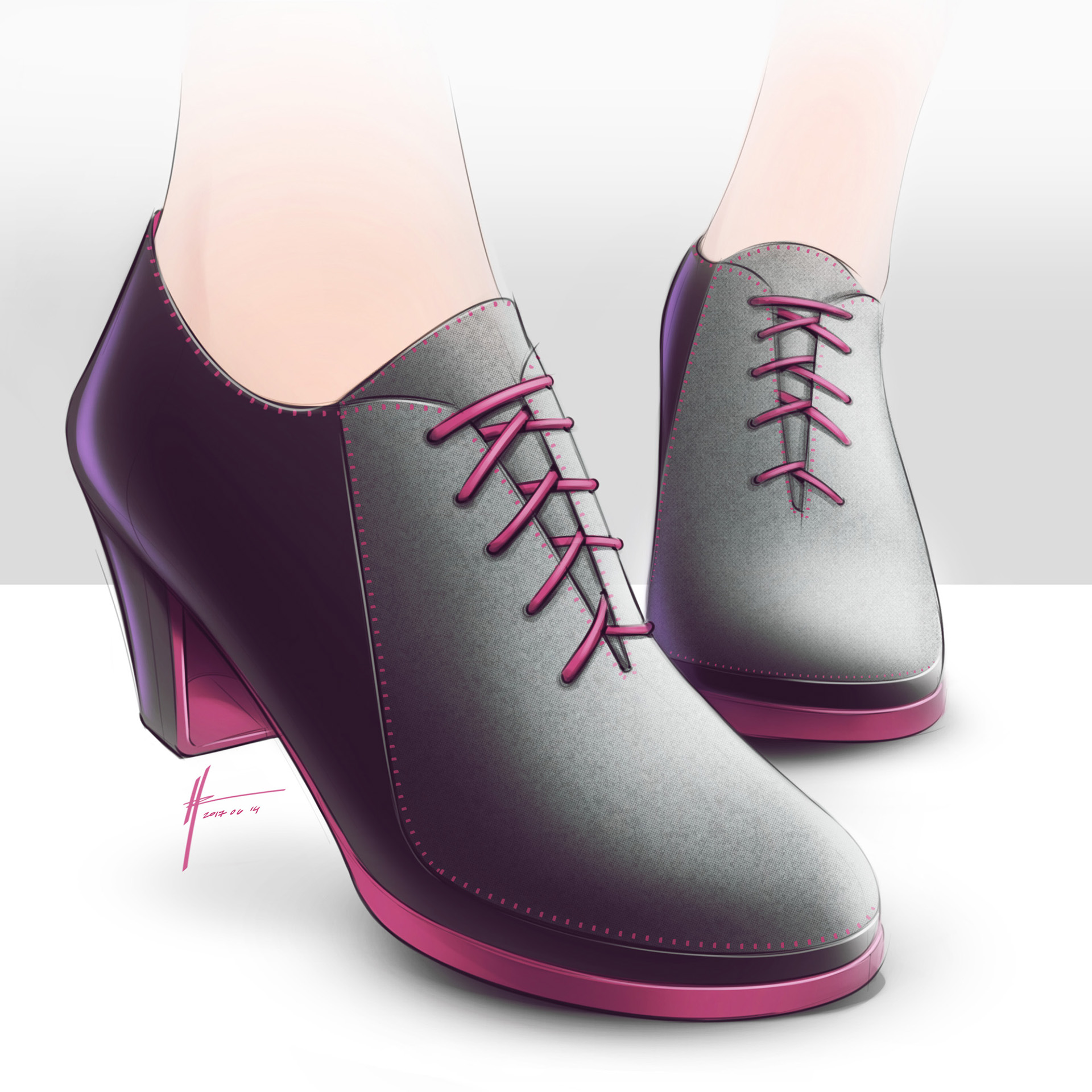 Hand drawn，gym shoes，