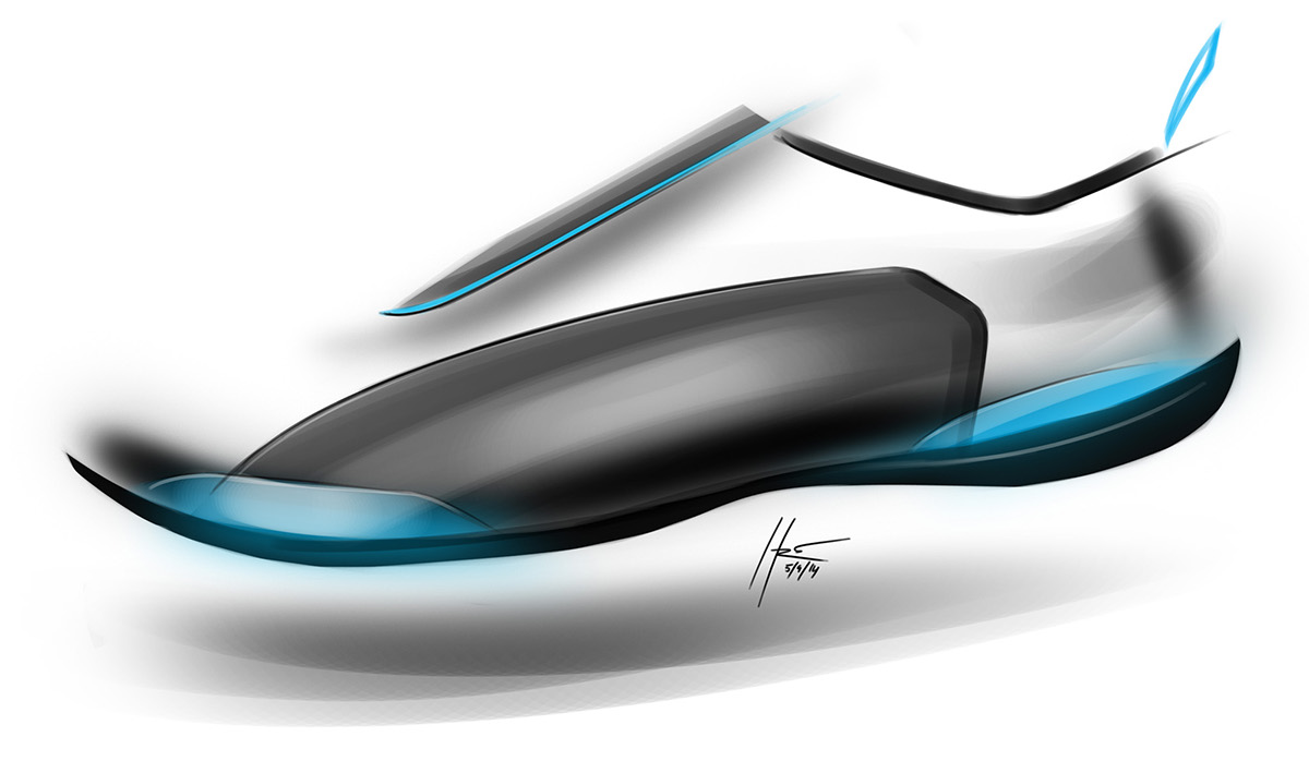 Hand drawn，gym shoes，