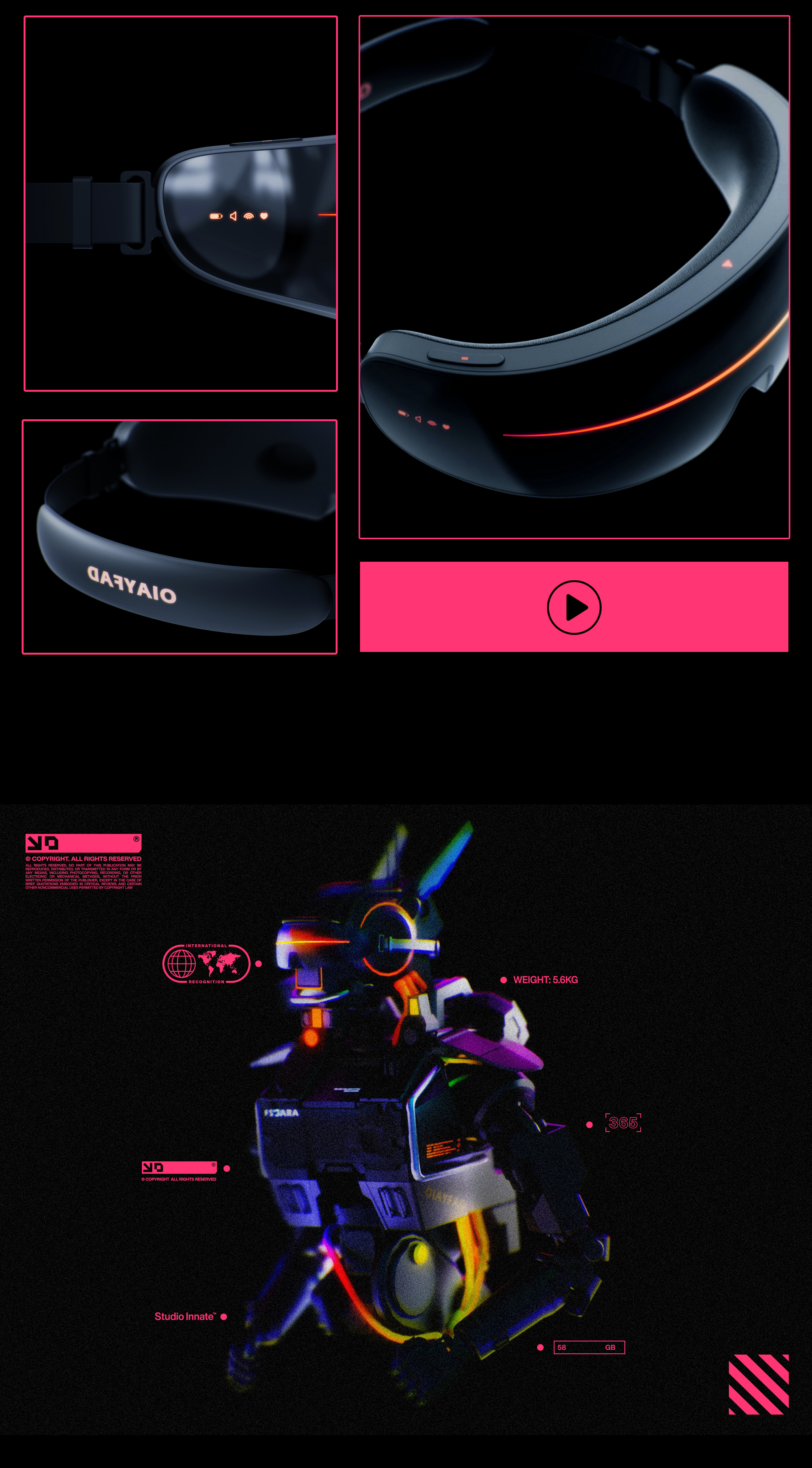 Health punk，Massage goggles，Eye massage instrument，Oxygen design，Render，Texture design，