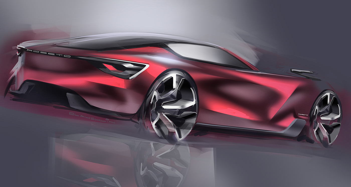 outdoors，automobile，Ubee ，Render，Hand drawn，