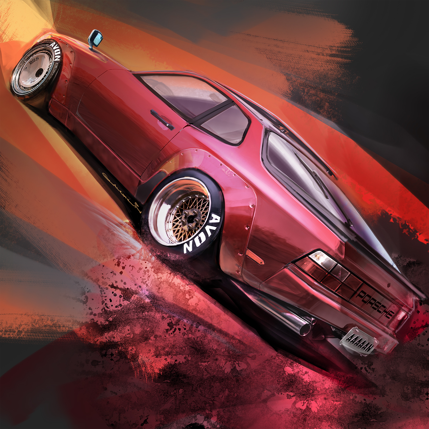 outdoors，automobile，Ubee ，Render，Hand drawn，