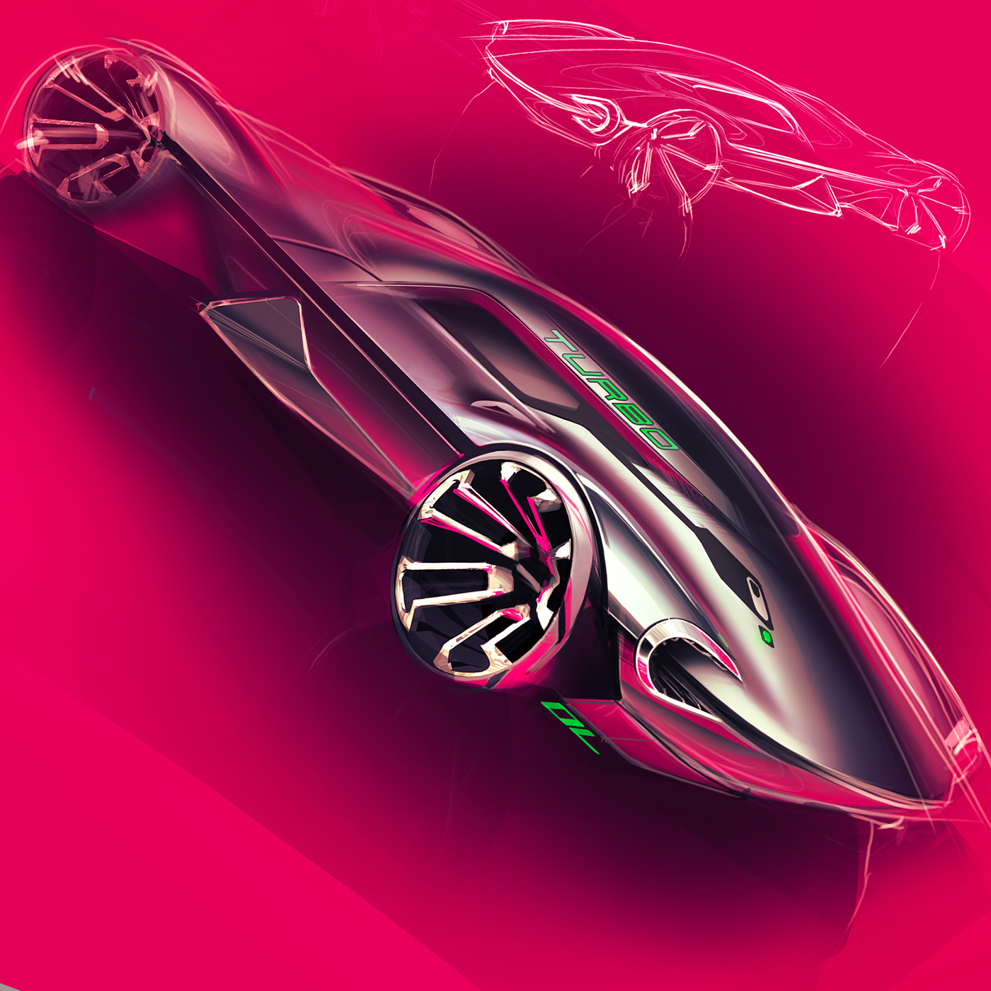 outdoors，automobile，Ubee ，Render，Hand drawn，