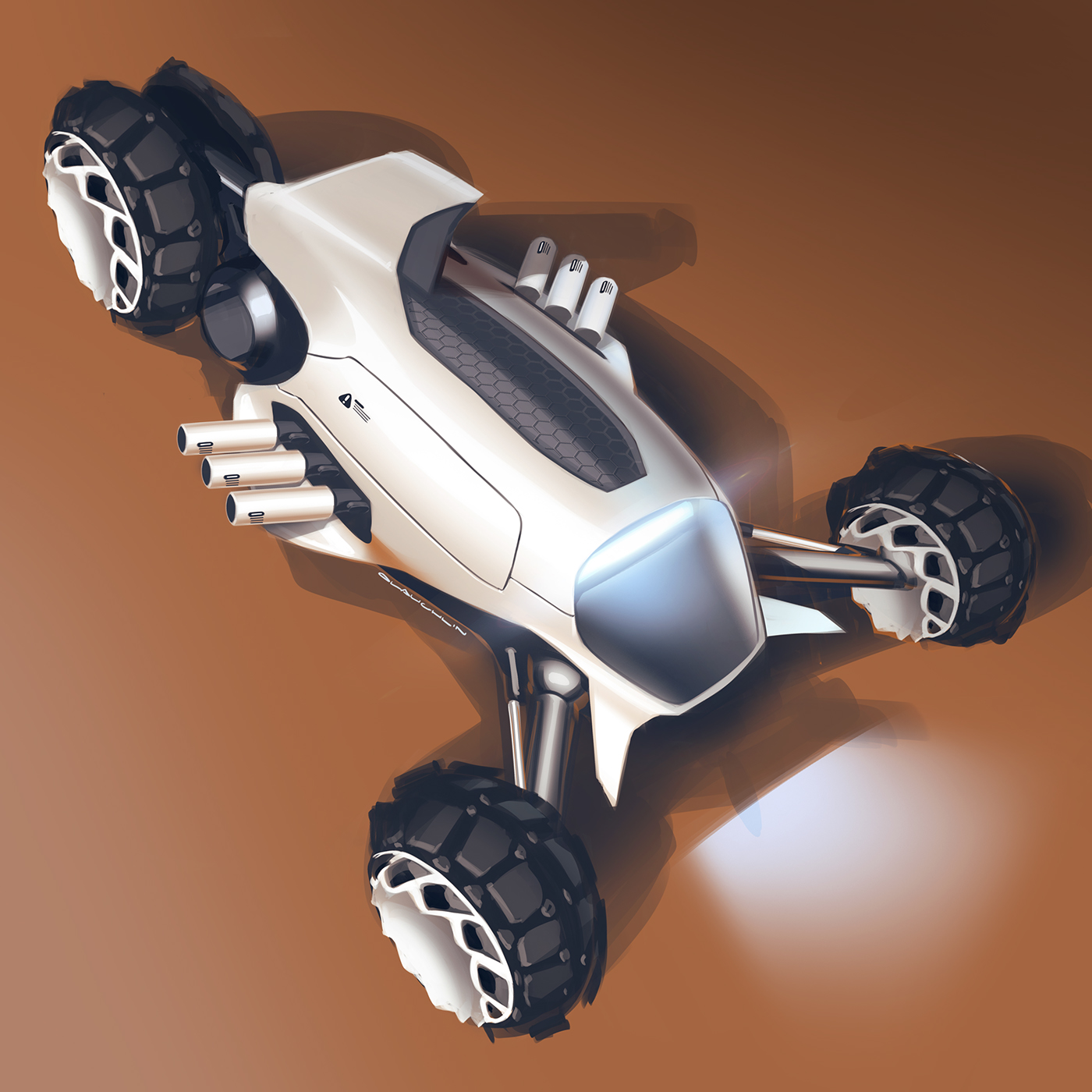 outdoors，automobile，Ubee ，Render，Hand drawn，