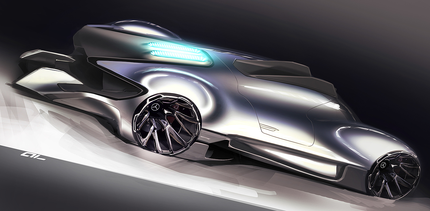 outdoors，automobile，Ubee ，Render，Hand drawn，