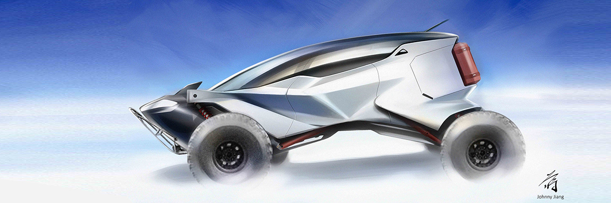 Off-road vehicle，Mitsubishi，Hand drawn，Cool，