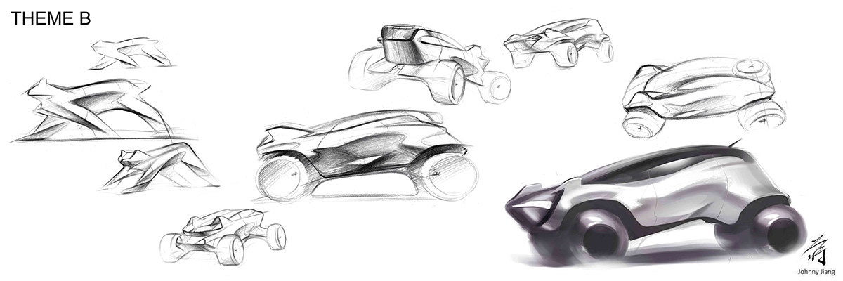 Off-road vehicle，Mitsubishi，Hand drawn，Cool，