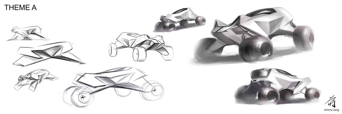 Off-road vehicle，Mitsubishi，Hand drawn，Cool，