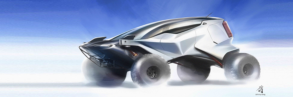 Off-road vehicle，Mitsubishi，Hand drawn，Cool，