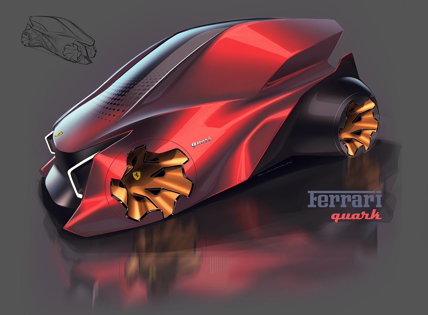 outdoors，automobile，Ubee ，Render，Hand drawn，