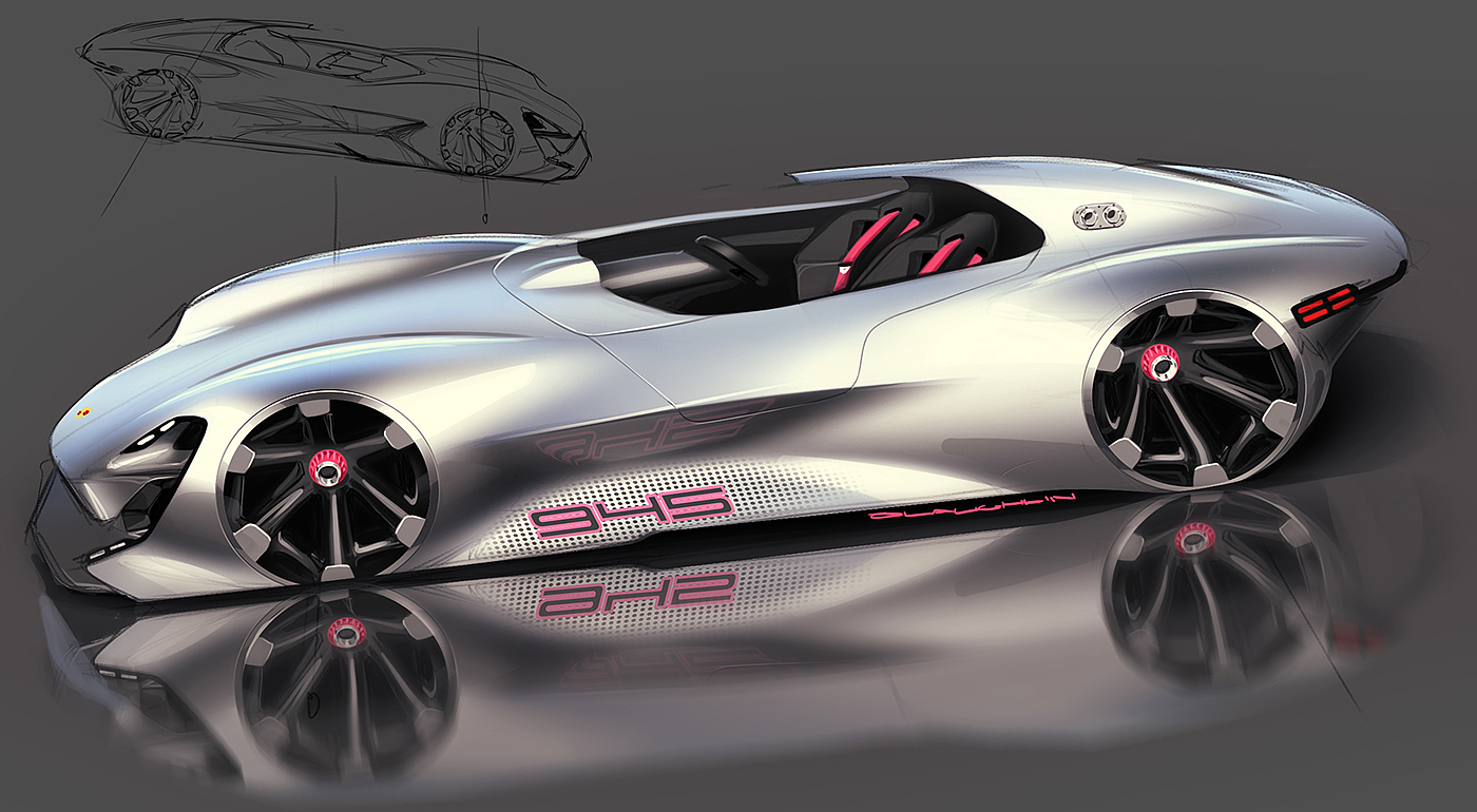 outdoors，automobile，Ubee ，Render，Hand drawn，
