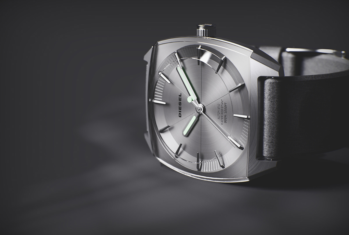 Wrist watch，stainless steel，Grey，Italy，