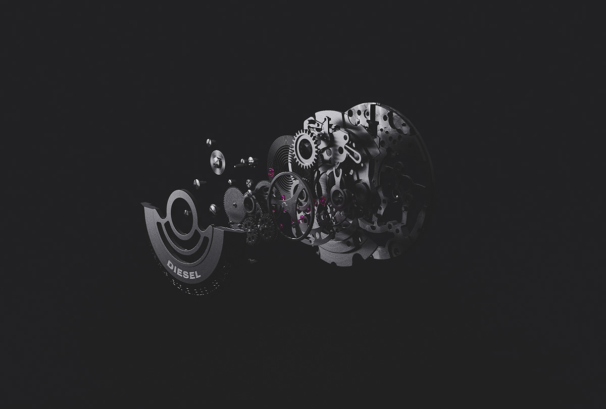 Wrist watch，stainless steel，Grey，Italy，