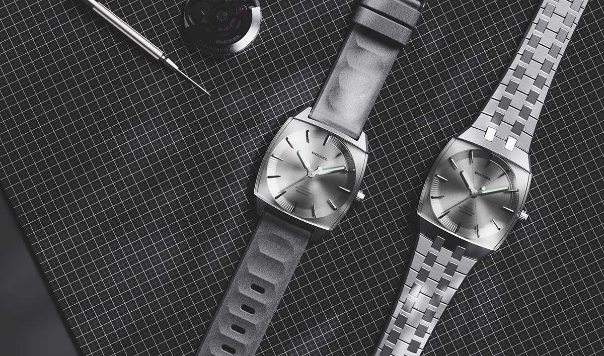 Wrist watch，stainless steel，Grey，Italy，