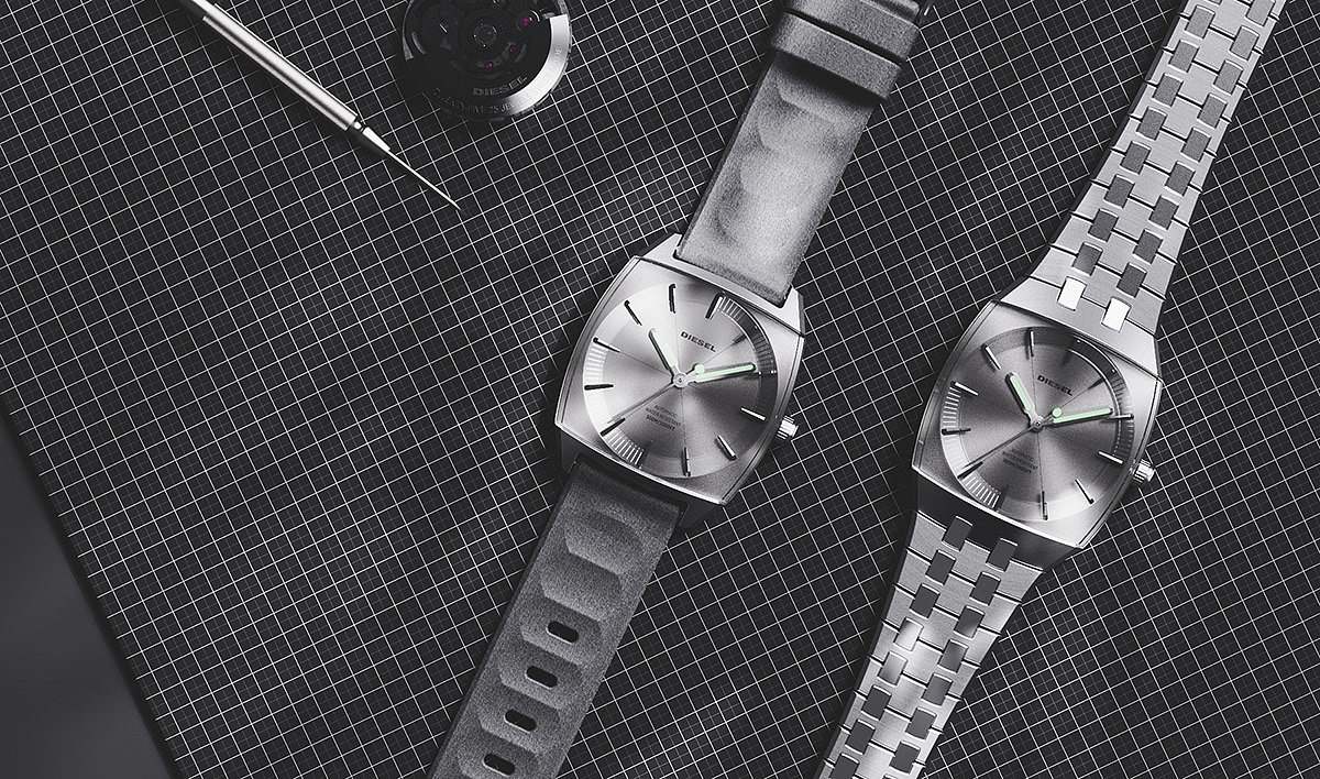 Wrist watch，stainless steel，Grey，Italy，