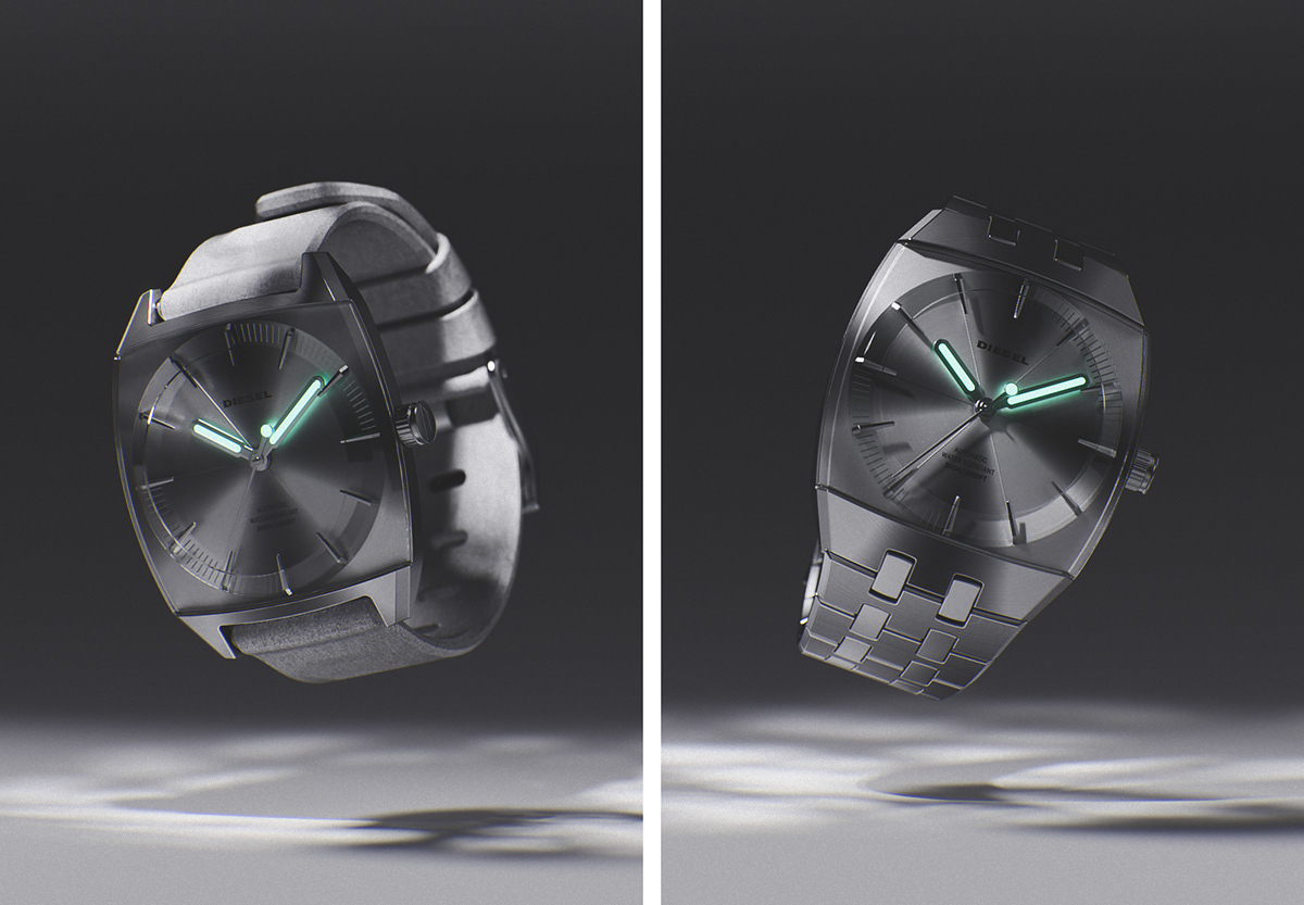 Wrist watch，stainless steel，Grey，Italy，