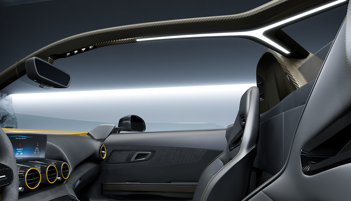 AMG GT R，Sports car，formula car，Eye catching lines，Benz，