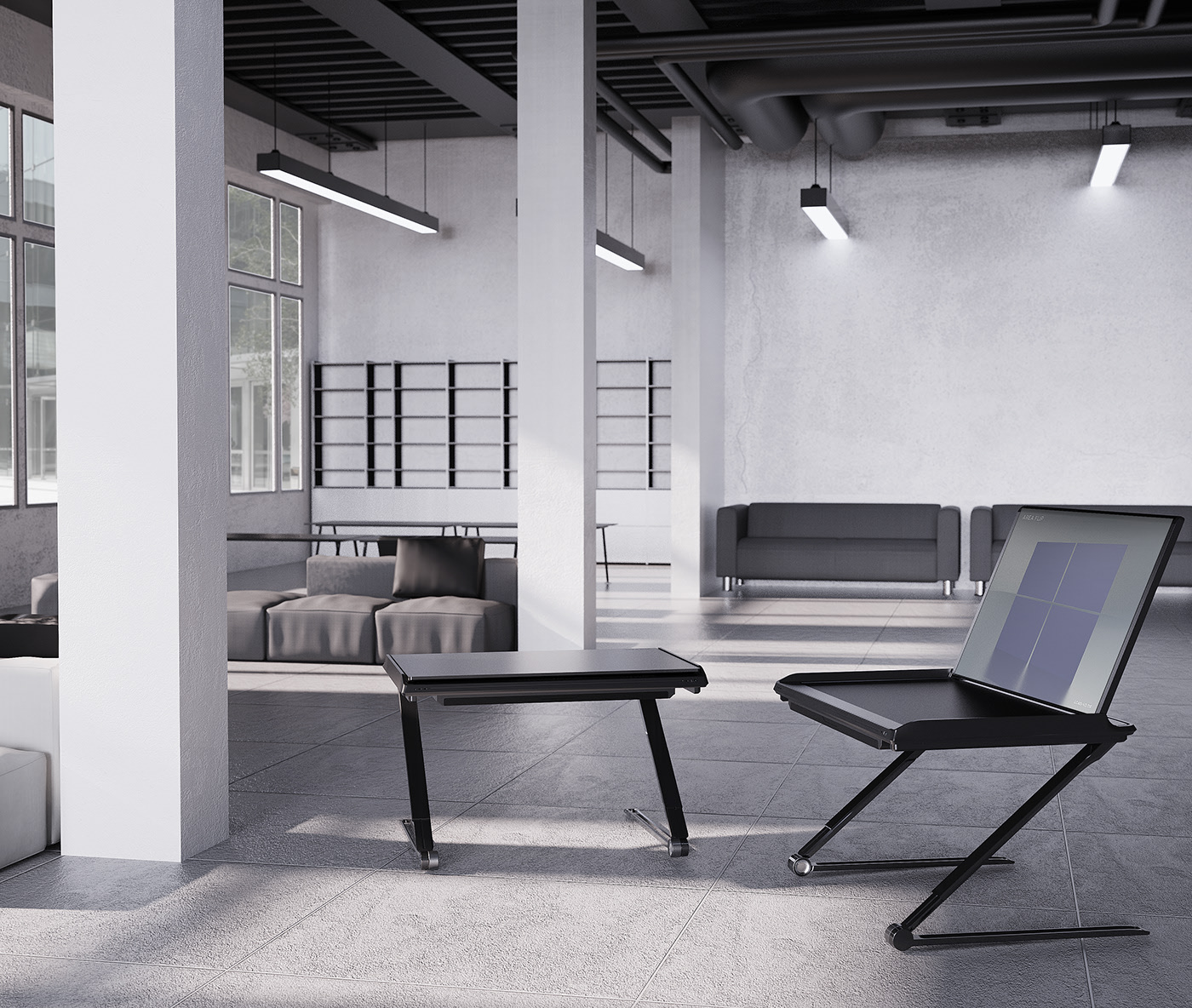 work area，flexibility，creativity，AREA FLIP，