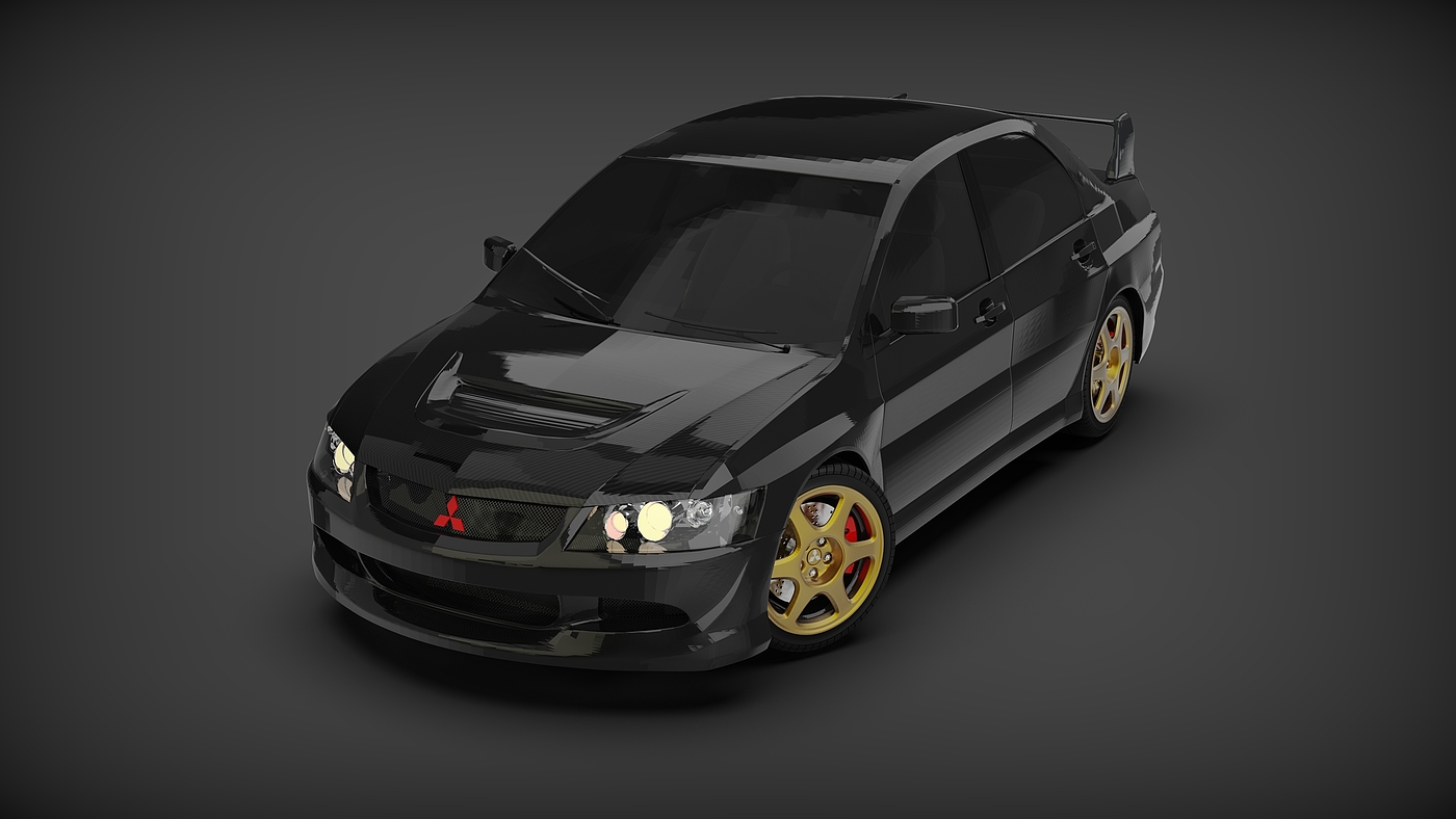 Mitsubishi，EVO，Render，keyshot，