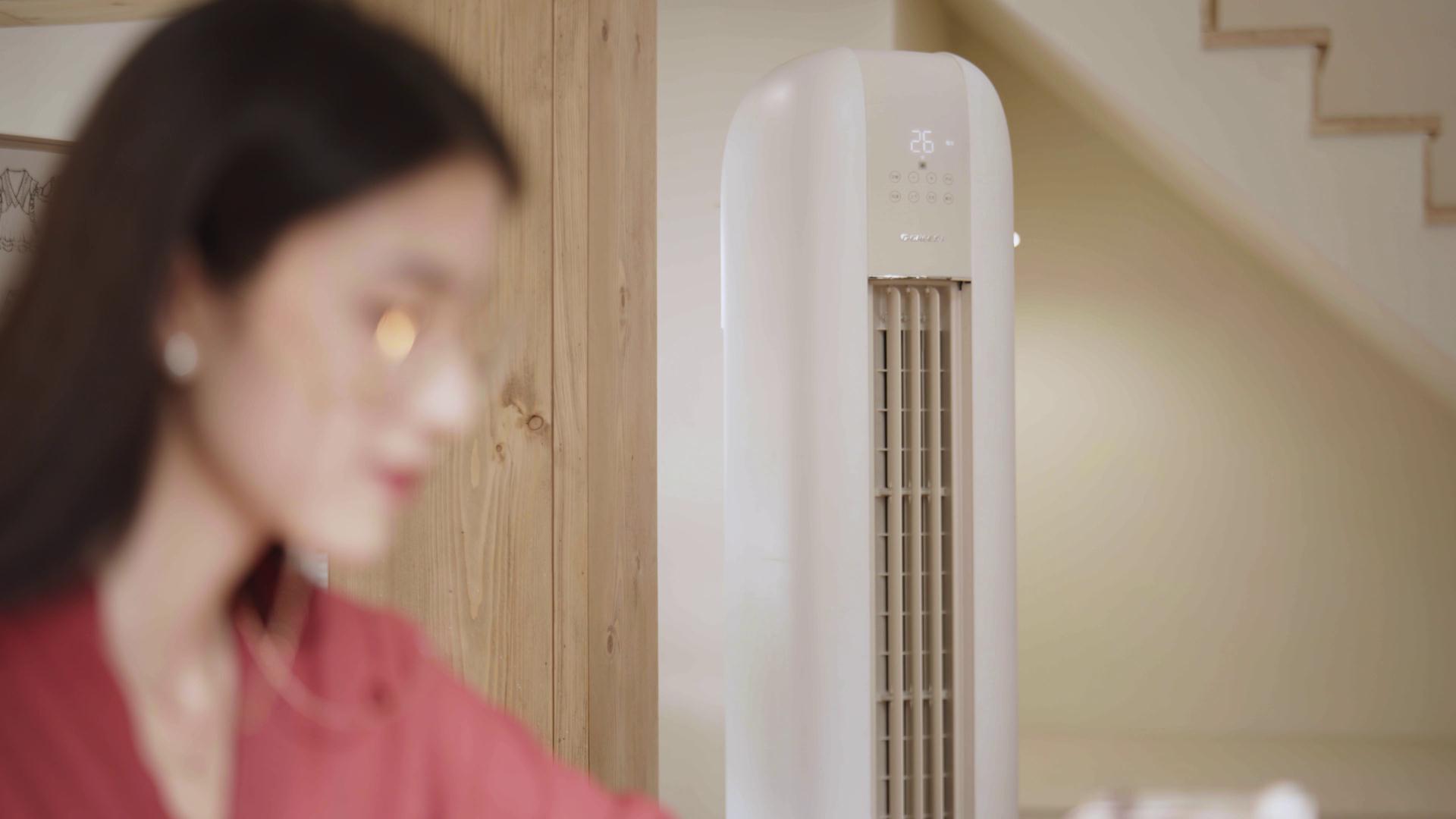 Simple design，Fashion air conditioner，Air conditioning design，Home appliance design，product design，Time painting，Simplicity，GREE，