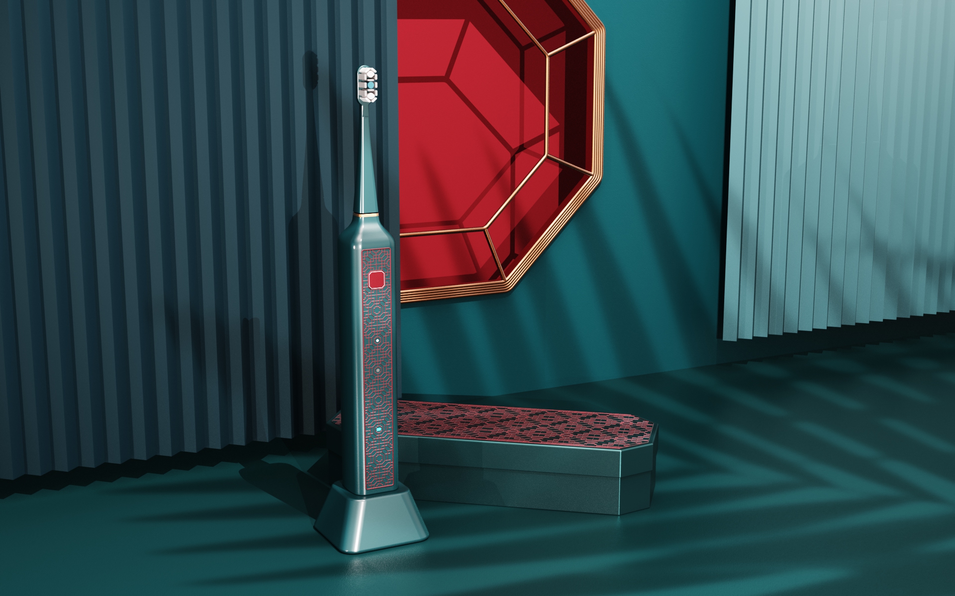 Electric toothbrush，National style，Paper-cuts for Window Decoration，