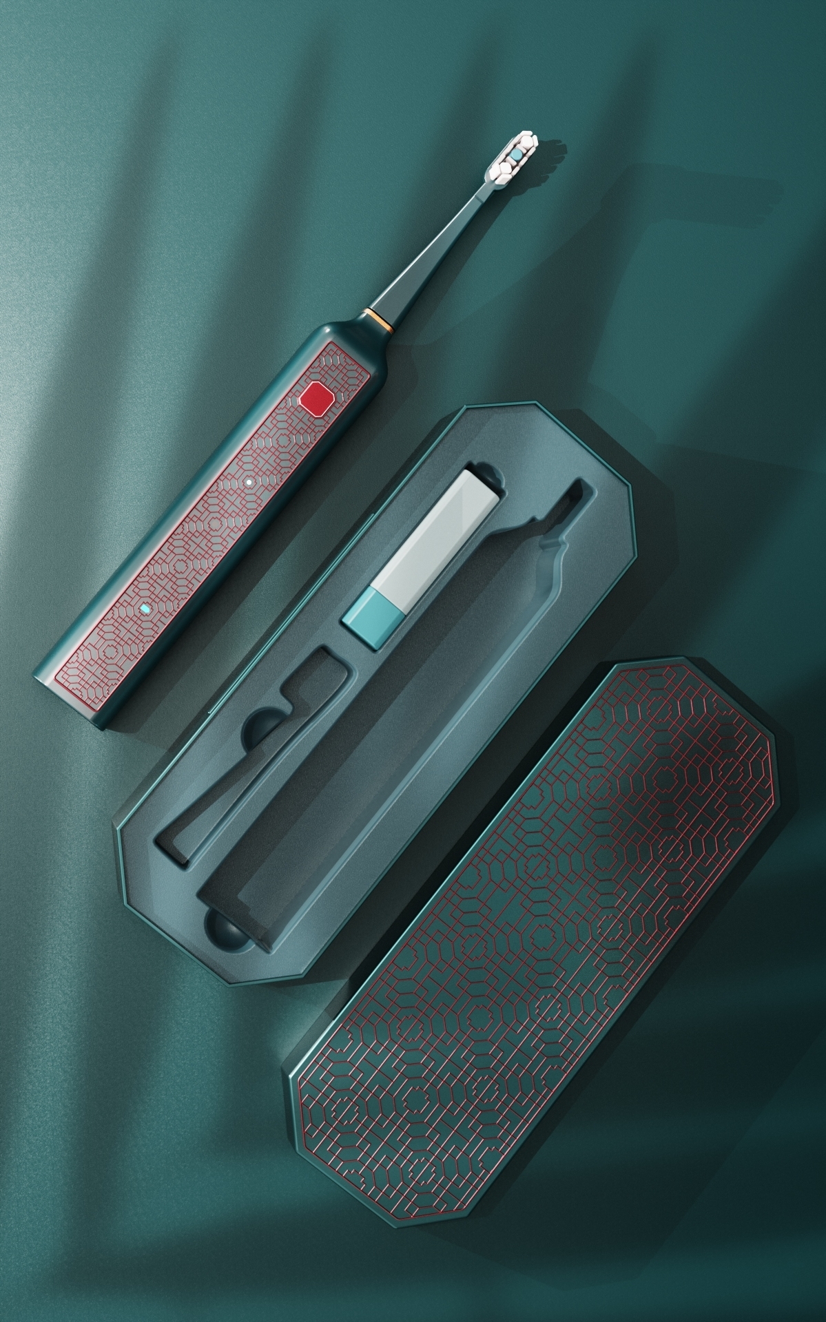 Electric toothbrush，National style，Paper-cuts for Window Decoration，