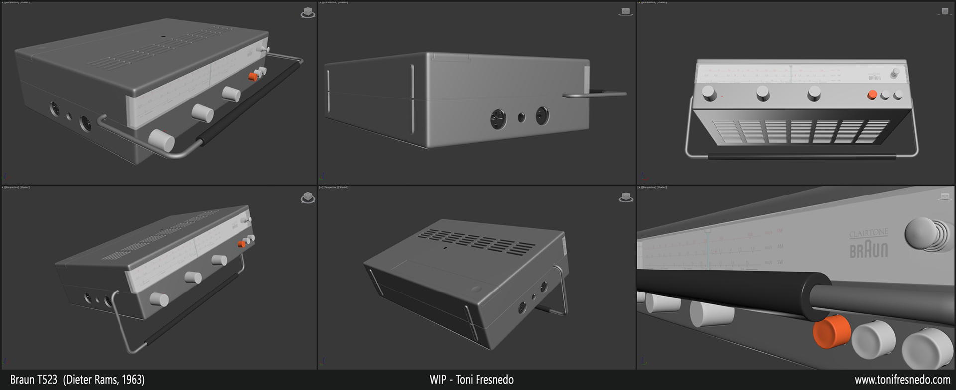 Bolang，braun，radio，radio station，Redesign，white，modeling，