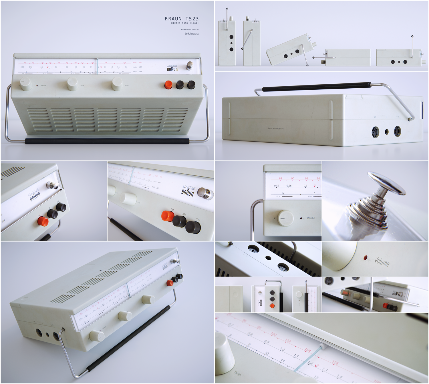 Bolang，braun，radio，radio station，Redesign，white，modeling，