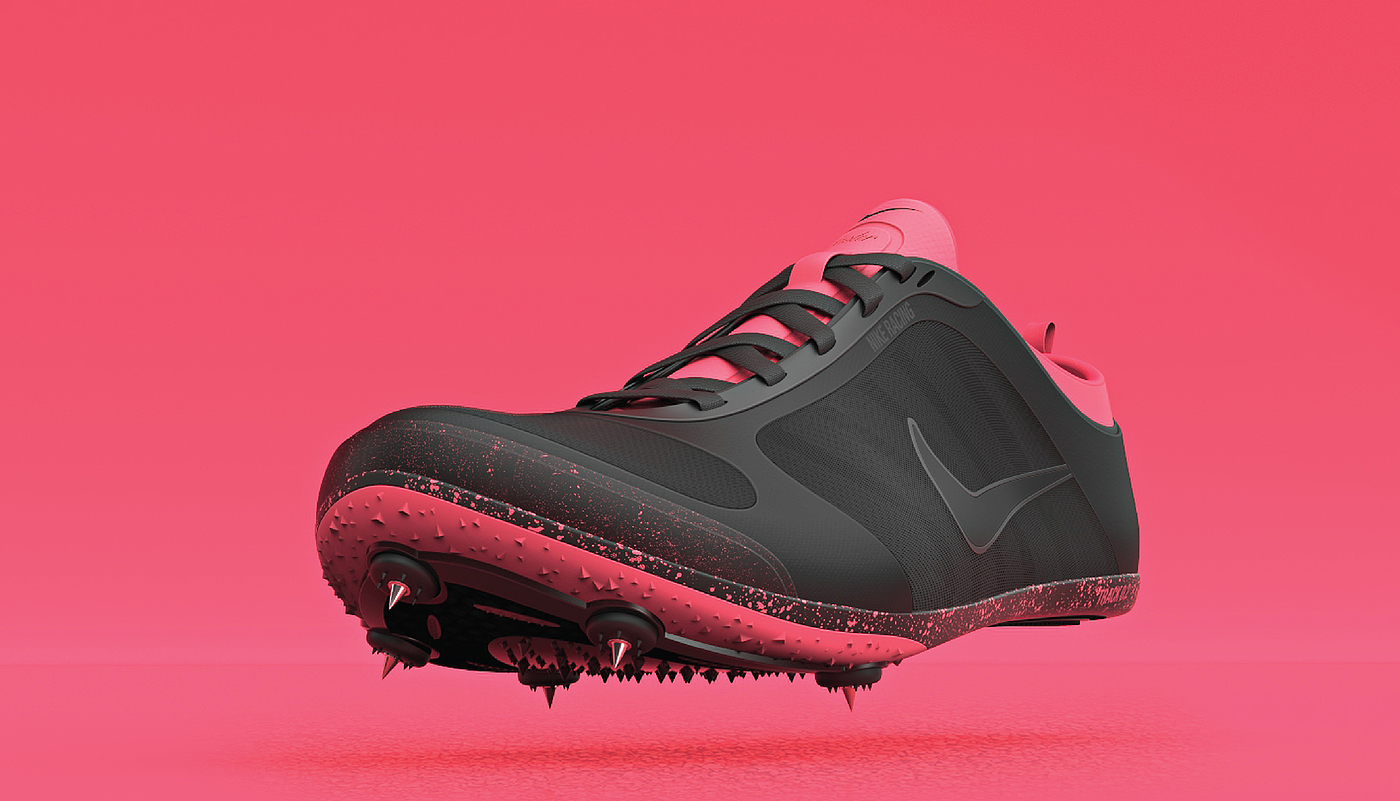 Nike，nike，comfortable，Faster，sneakers，Pink，Alias modeling，Keyshot rendering，