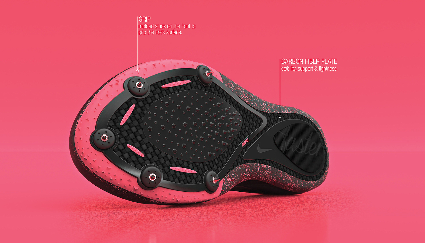 Nike，nike，comfortable，Faster，sneakers，Pink，Alias modeling，Keyshot rendering，